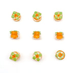Lampwork Glass Beads Persimmon 10mm Hand Painted Transparent Double-Layer 10pcs 2