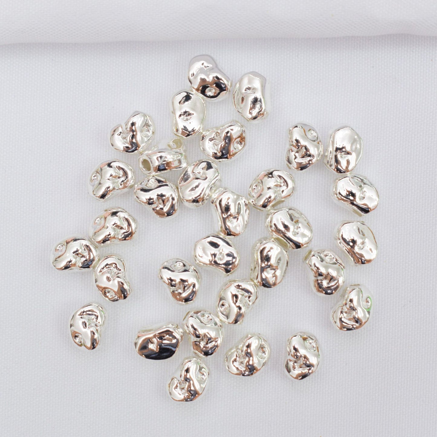 Alloy Irregular Spacer Beads 8mm Tibetan Style 50pcs 9