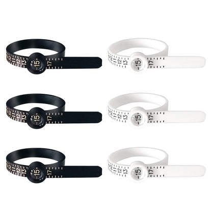 Plastic Finger Measure Belts with Magnifying Glass US Size 1-17 2pcs
