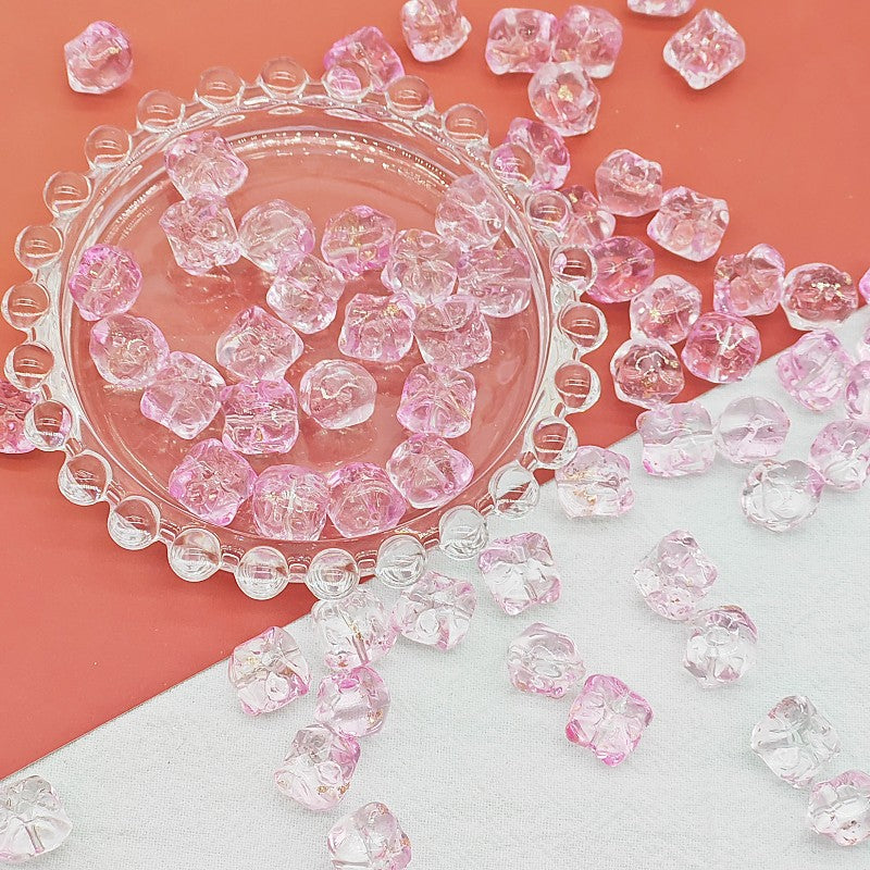 Frosted Lion Face Glass Beads 11mm Pastel Colors 25pcs 14