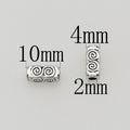 Tube Metal Beads 10mm Tibetan Geometric Circle Patterned 1pc 6