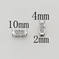 Tube Metal Beads 10mm Tibetan Geometric Circle Patterned 1pc 6