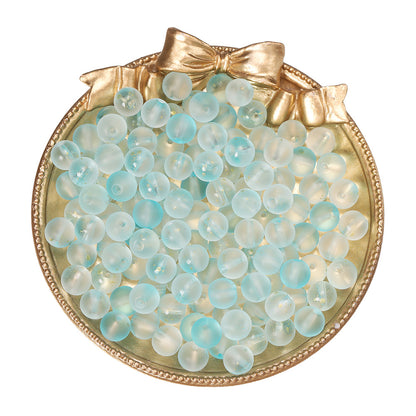 Czech Glass Beads Round 8mm Translucent Metallic Flecks 30pcs 7