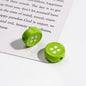 Painted Button Acrylic Beads 12mm Glossy Baked Paint 50pcs 7