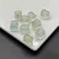 Electroplated Transparent Glass Beads 12mm Etched Rainbow Pattern 100pcs 3