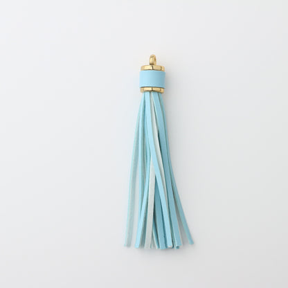 PU Leather Tassel Keychain with Gold Electroplated Hardware 22