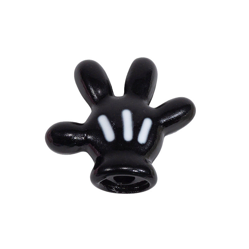 Colorful Mickey Gloves Acrylic Beads 18mm 20pcs 12
