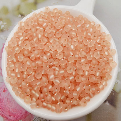 Frosted Seed Glass Beads 3mm Pastel Transparent Colors 300pcs 19
