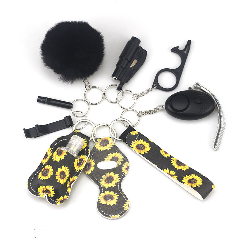 Self Defense Alarm Pompom Keychain Outdoor Safety 10 Pack 2