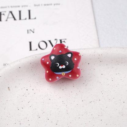 Lucky Red Star Acrylic Beads 20mm Colorful Mixed 20pcs 6