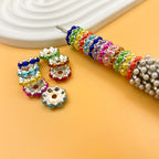 Alloy Wave Spacer Beads 12mm Immitation Pearl 100pcs 4