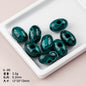 Marble Texture Oval Resin Beads 20mm Glossy Mixed Colors 20pcs 7