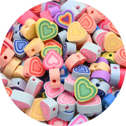 Flat Clay Beads 10mm Color Fruit Cartoon Mixed Design 1000pcs 45