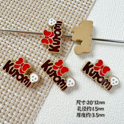 Signboard Metal Beads Painted Sanrio Series Colorful 10pcs 33