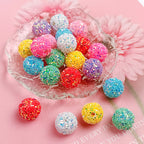 Glitter Bubblegum Beads 16mm Colorful Iridescent Sparkle 1pc 4