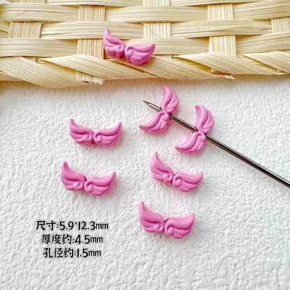 Baking Painted Cheese Animal Metal Beads Whimsical Pastel Colors 20pcs 12