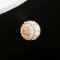 Vintage Nepal 15mm Rhinestone Beads Artificial Pearl Embedded 6pcs 13