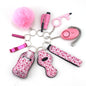 Self Defense Alarm Pompom Keychain Outdoor Safety 10 Pack 28