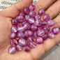 Semi-Transparent Gold Foil Resin Beads 10mm Sparkle Mixed Colors 100pcs 6
