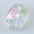 Transparent Rhombus Acrylic Beads 18mm AB Colored Plating 100pcs 6