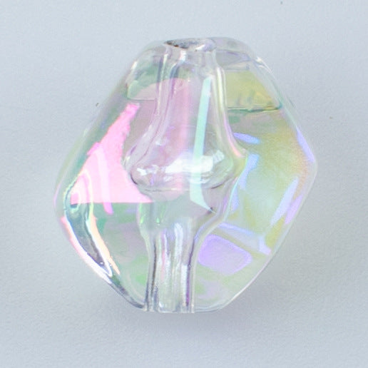 Transparent Rhombus Acrylic Beads 18mm AB Colored Plating 100pcs 6
