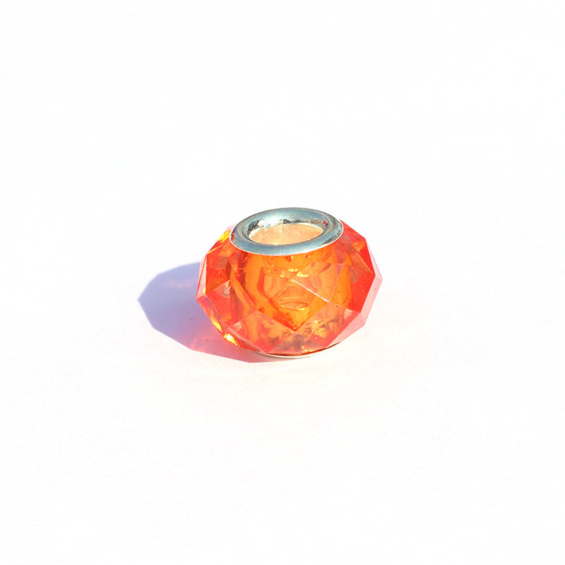 Acrylic Facet Spacer Beads 14mm Large Hole 100pcs 17