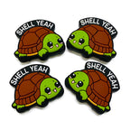 Silicone Focal Beads Turtle Shell Yeah Text Arch Top 20Pcs 4