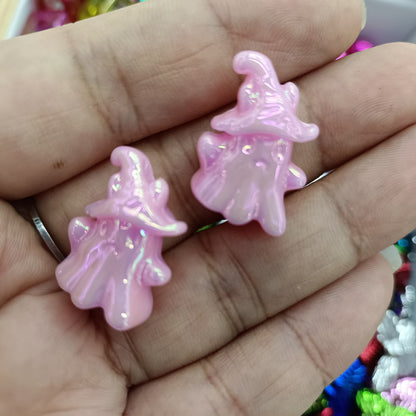 UV Plating Ghost Acrylic Beads 16x22mm Glossy Colorful 100pcs 3