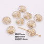 Vintage Baroque Flower Acrylic Beads Gilded Transparent 10pcs 13