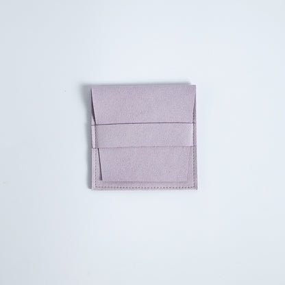 Microfiber Envelope Closure Strap Pouches 6.2/8cm Lavender 2pcs