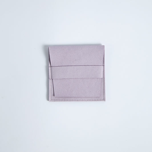 Microfiber Envelope Closure Strap Pouches 6.2/8cm Lavender 2pcs
