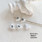 Baking Painted Black and White Metal Beads Quirky Shapes 10pcs 8