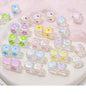 Clear Square Acrylic Beads 14mm Sanrio Cartoon Designs 10pcs 17