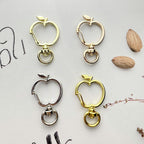 Zinc Alloy Apple Shaped Swivel Buckle Keychain Clasps 20pcs 38mm