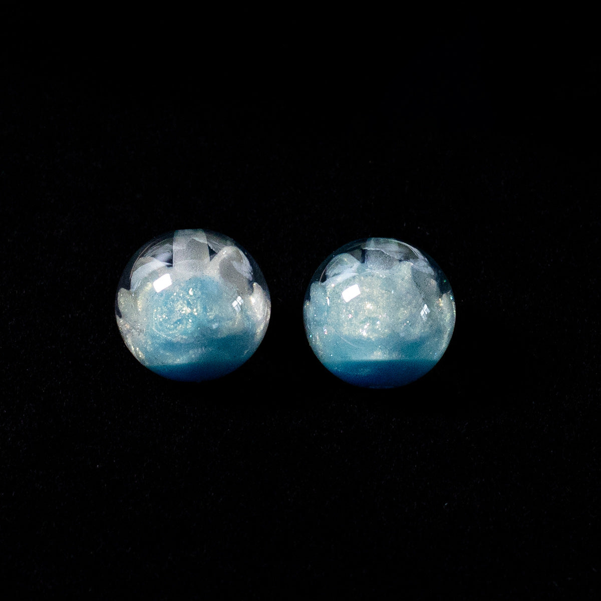 Clear Nine-Tailed Fox Resin Beads 16mm Round Mixed Colors 10pcs 14