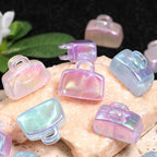 Plating Handbag Acrylic Beads 24mm UV Glitter Powder 50pcs