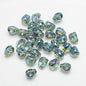 Electroplated Skull Head Glass Beads 8mm x 10mm Iridescent 30pcs 19