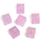 Transparent Square Acrylic Beads 16mm Colorful Bubbly Texture 50pcs 9