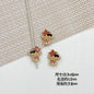 Bouquet and Heart Gift Box Metal Beads 13mm 16mm Pastel Painted 10pcs 10