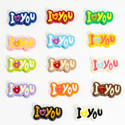 Plating Acrylic Flat Beads English Word Glossy Finish 10pcs 12
