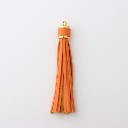 PU Leather Tassel Keychain with Gold Electroplated Hardware 8
