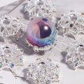 Alloy Rhinestone Bead Caps 17mm Inlaid Detailed 10pcs 6