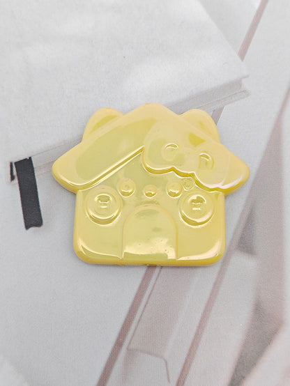 Plating Cat House Acrylic Flat Beads 30mm Pastel Colors 50pcs 12