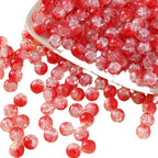 Crackle Round Glass Beads 10mm Vibrant Colors Sparkling Texture 100pcs 5