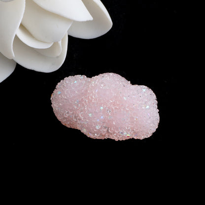 Granulated Sugar Texture Cloud Resin Beads 35mm 2pcs 10