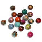 UV Plating Acrylic Beads 16mm Gilded Lacquer Painted Round 50pcs 6