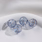 Swirl Pattern Blown Glass Beads 10-16mm Colorful Translucent 4pcs 12