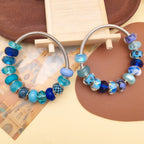 Blue Tone Resin Spacer Beads Mixed Shapes Multicolor 40pcs 4