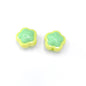Cream Double Flower Acrylic Beads 18mm Colorful Glossy 50pcs 5