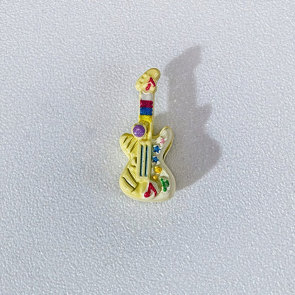 Guitar Metal Beads 17mm Punk Style 3D Enamel Alloy 10pcs 14